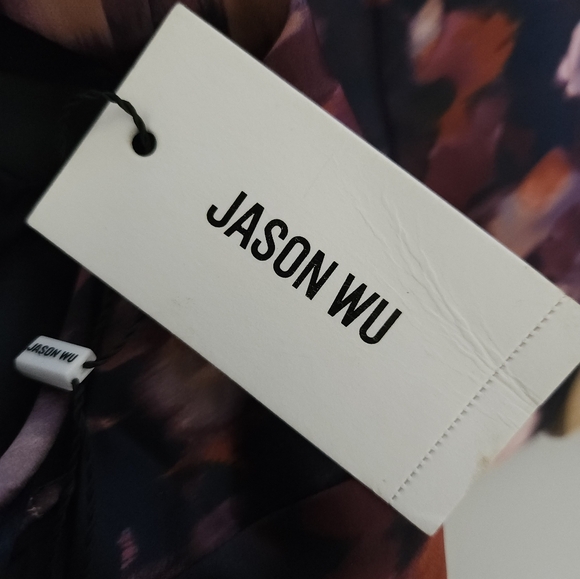 NWT Jason Wu Floral Satin Midi Dress - Picture 6 of 7